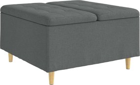 vidaXL Ottomană de depozitare Gri închis 80 x 80 x 45 cm țesătură