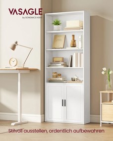 Biblioteca, Alba, Alb, 24x60x175 cm