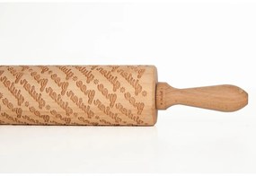 Făcăleț din lemn cu model pentru aluat Valek Gluten Free