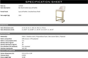 Scaun de bar design LUX, Bar Stool Condos alb