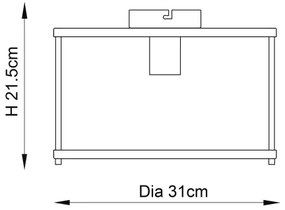 Endon 96150 - Plafonieră HOPTON 1 x E27, 10 W, 230 V, crom lucios