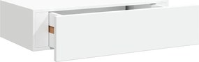vidaXL Raft de perete cu sertar, alb, 40x23,5x10 cm, MDF