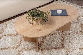 Măsuță de cafea în culoare naturală cu aspect de lemn de stejar 60x119 cm Sable – Kalune Design