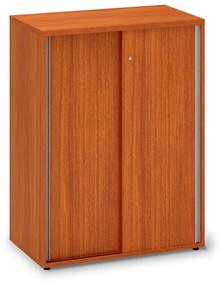 Dulap mediu ProOffice cu uși glisante 80 x 45 x 106,3 cm, cireș