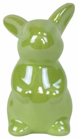 Iepuraș de Paște din ceramică Greeny verde, 8 cm
