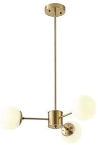 Lustră pe tijă 3xE27/40W/230V alamă