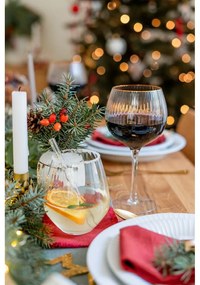 Suporturi pahare din in roșu 4 buc. – Linen Tales