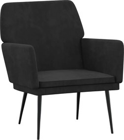 vidaXL Fotoliu, negru, 62x79x79 cm, catifea
