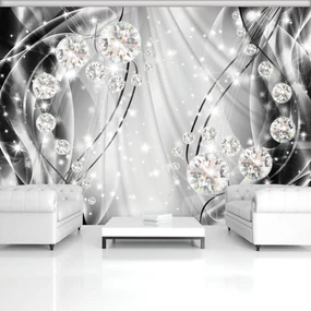 Fototapet - Abstract, diamante și argint (152,5x104 cm), în 8 de alte dimensiuni noi