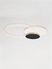 Lustra LED aplicata stil modern RUBIC alb negru
