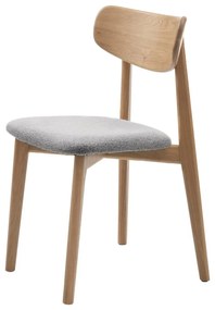 Scaun de dining gri deschis/în culoare naturală Elim – Unique Furniture