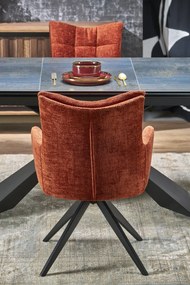 Masa extensibila Luciano marmura albastra/negru L180-230 cm