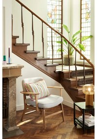 Fotoliu cu structură din lemn de stejar Hübsch Haze, gri