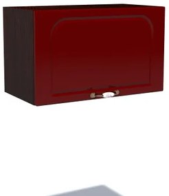 Corp superior 60 cu 1 usa orizontala pentru hota Zebra MDF tulip rosu