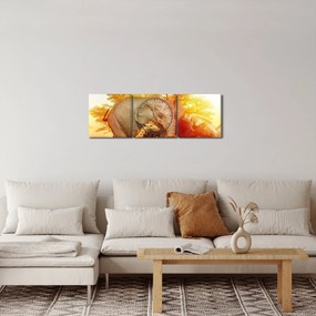 Tablou - Animale africane (cu ceas) (90x30 cm)