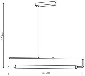 Lustră LED pe cablu FELICJA LED/30W/230V 4000K negru