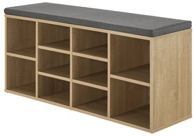 Suport pantofi cu captuseala 104 x 30 x 48 cm aspect lemn
