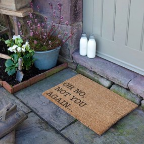 Covoraș de intrare din fibre de nucă de cocos 40x60 cm Oh No Not You Again – Artsy Doormats