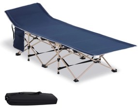 Outsunny Pat portabil, Pat de camping, pliabil, rezistent la intemperii, inclusiv geantă de transport, 190 cm x 68 cm x 52 cm, Albastru | Aosom Romania