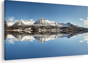 Tablou cu munți și reflectarea lor (90x60 cm)