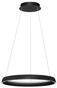 Lustra circulara aluminiu negru LED CCT OVIA 60cm