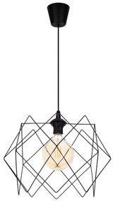 Lustră pe cablu GALL 1xE27/60W/230V negru