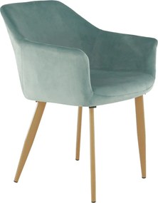 Scaun ODOVEL, menta/fag, tesatura/metal, 56x63x82 cm