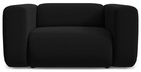 Fotoliu negru cu tapițerie din catifea Ekahi – Makamii