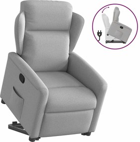 vidaXL Scaun înclinabil vertical din țesătură gri nor
