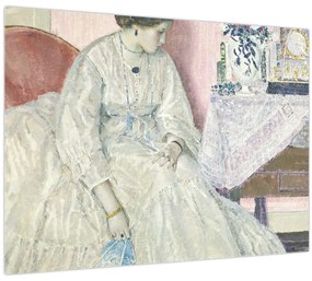 Tablou pe sticlă - Frederick Carl Frieseke, Memories, reproducere (70x50 cm)