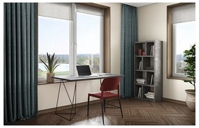 Bibliotecă gri cu aspect de beton 70x159 cm Berlin – TemaHome