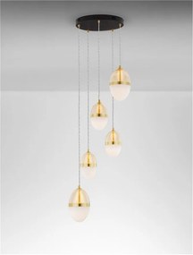 Lustra cu 5 pendule LED design modern Egna