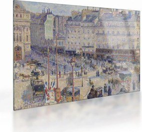 Tablou pe sticlă - Camille Pissarro, The Place du Havre, reproducere (70x50 cm)