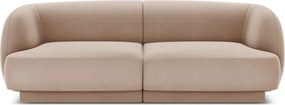 Canapea 2 locuri, Miley, Micadoni Home, BL, 184x85x74 cm, catifea, cappuccino
