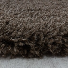 Covor tip traversă maro închis 80x250 cm Fluffy – Ayyildiz Carpets