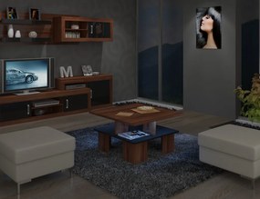 Masă de cafea Sudbury 1 (prun + Negru lucios). 780017