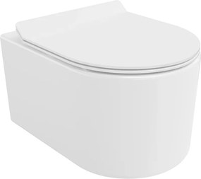 Mexen Sofia vas de toaletă fără margine cu capac cu închidere lentă slim, duroplast, alb lucios - 30540100