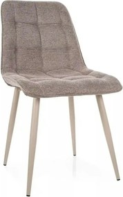 Scaun CHIC, bej - Brego 34, stofa clasica/metal, 50x58x88 cm