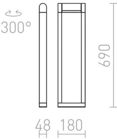 Lampă LED de exterior AQUE LED/8W/230V IP54 neagră RED-Design Rendl-R12624