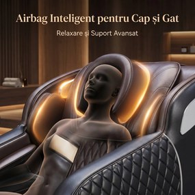 Fotoliu de masaj full body cu AI Voice, sina SL-Track si airbag 360, Negru