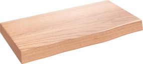 vidaXL Poliță perete maro deschis 40x20x4 cm lemn masiv stejar tratat