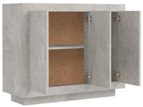 Servanta, gri beton, 92x35x75 cm, lemn compozit 1, Gri beton