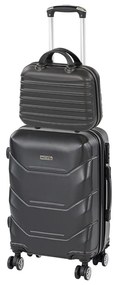 TraveLux Max II gurulós bőrönd szett fekete