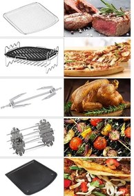 Friteuză cu aer cald digitală multifuncțională TESLA Electronics AirCook 11 l 2000W/230V