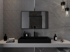 Mexen Loft oglindă de baie dreptunghiulară 90 x 60 cm, ramă neagră - 9852-090-060-000-70