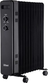 Calorifer electric zilan ZLN8450 Negru, putere 2500W, 11 elementi, siguranta la cadere