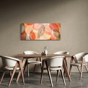 Tablou cu frunzele de toamnă pictate (120x50 cm)