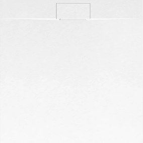 Cadita dus patrata alb Rea Bazalt 90x90 cm