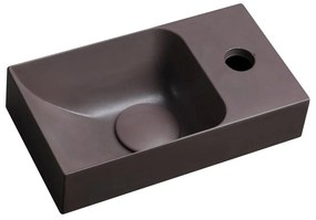 Chiuvetă mică pentru WC maro închis din beton 31x17 cm Piccolino – Sapho