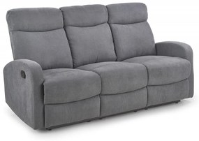 Canapea recliner Oslo 3S stofa gri inchis H100 cm